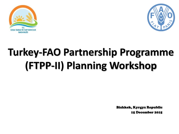 turkey fao partnership programme ftpp ii planning