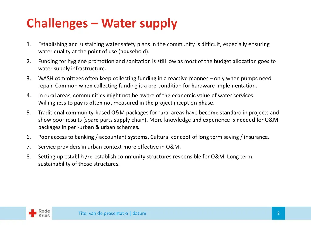 challenges water supply