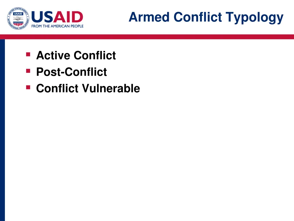 armed conflict typology