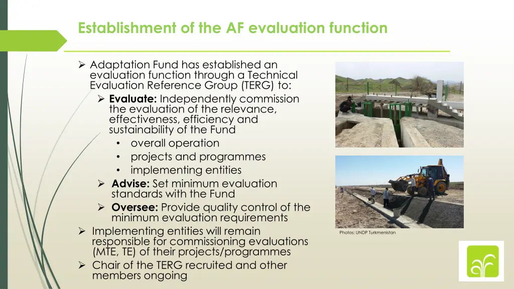 establishment of the af evaluation function