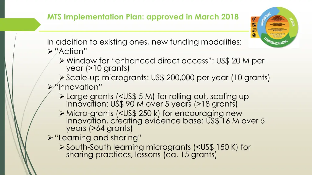 mts implementation plan approved in march 2018