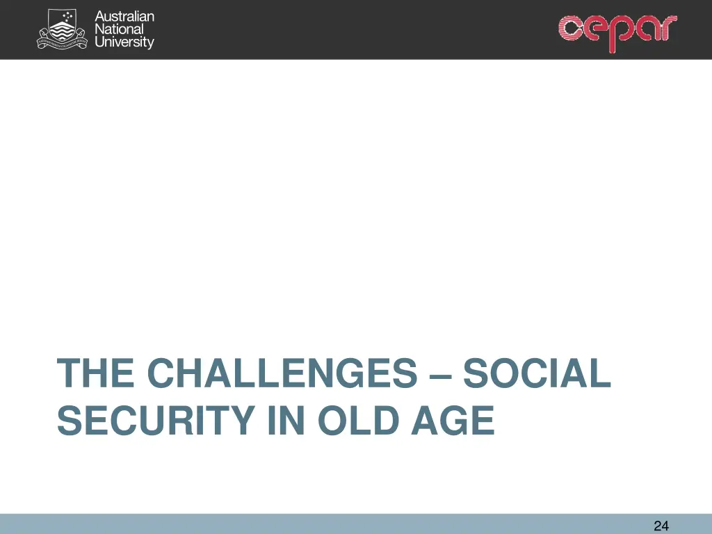 the challenges social security in old age