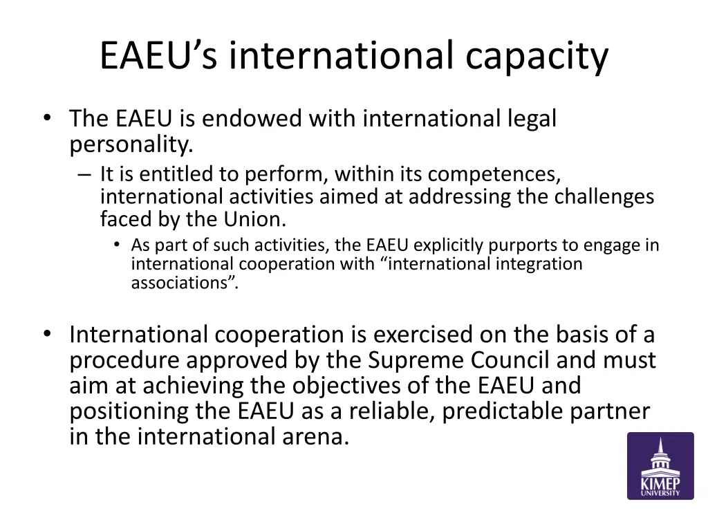 eaeu s international capacity