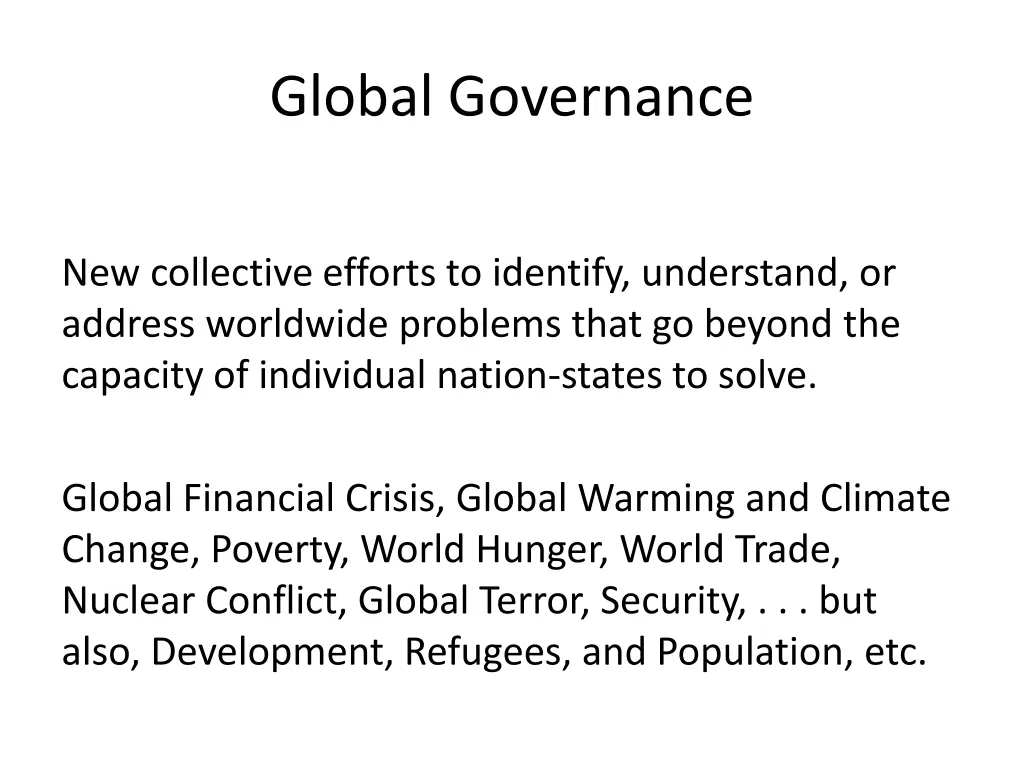 global governance