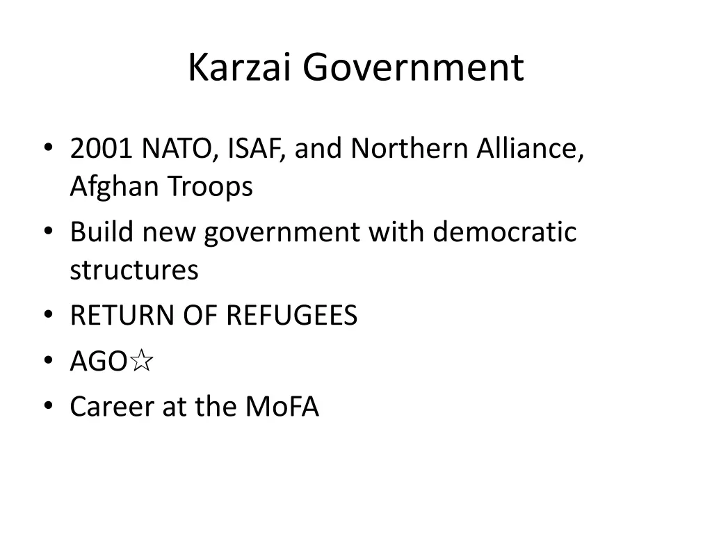 karzai government