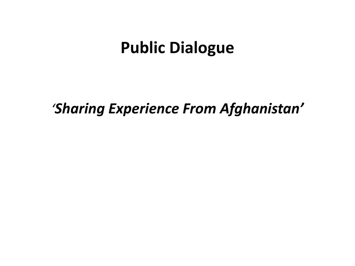 public dialogue