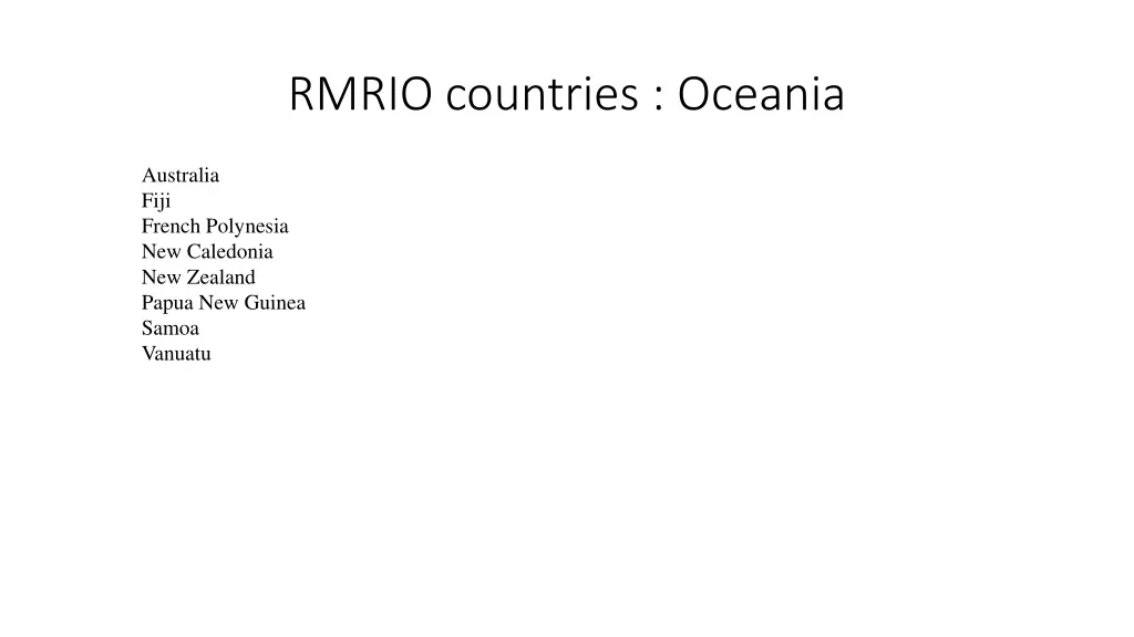 rmrio countries oceania