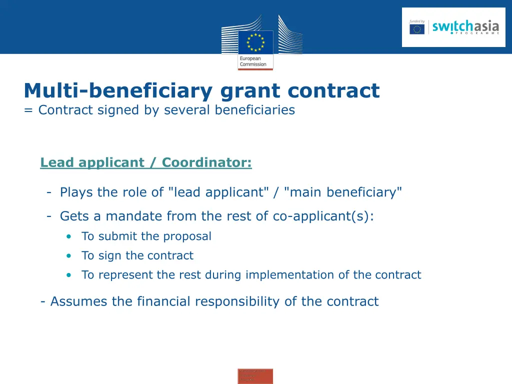 multi beneficiary grant contract contract signed