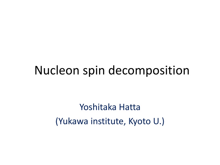 nucleon spin decomposition