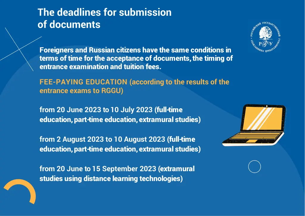 the deadlines for submission of documents 1