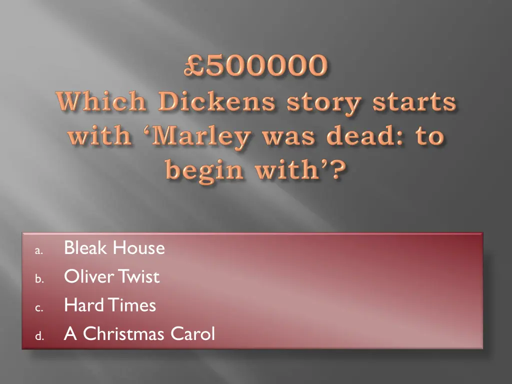 bleak house oliver twist hard times a christmas