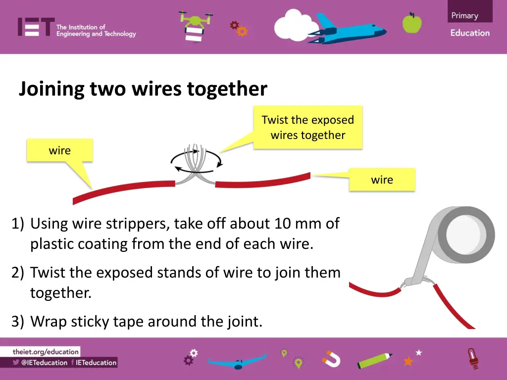 joining two wires together