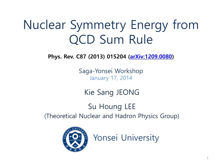 nuclear symmetry energy from qcd sum rule