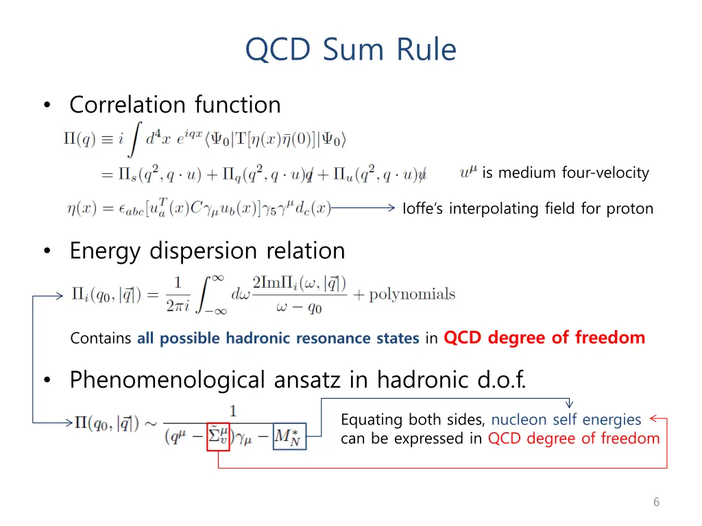 qcd sum rule