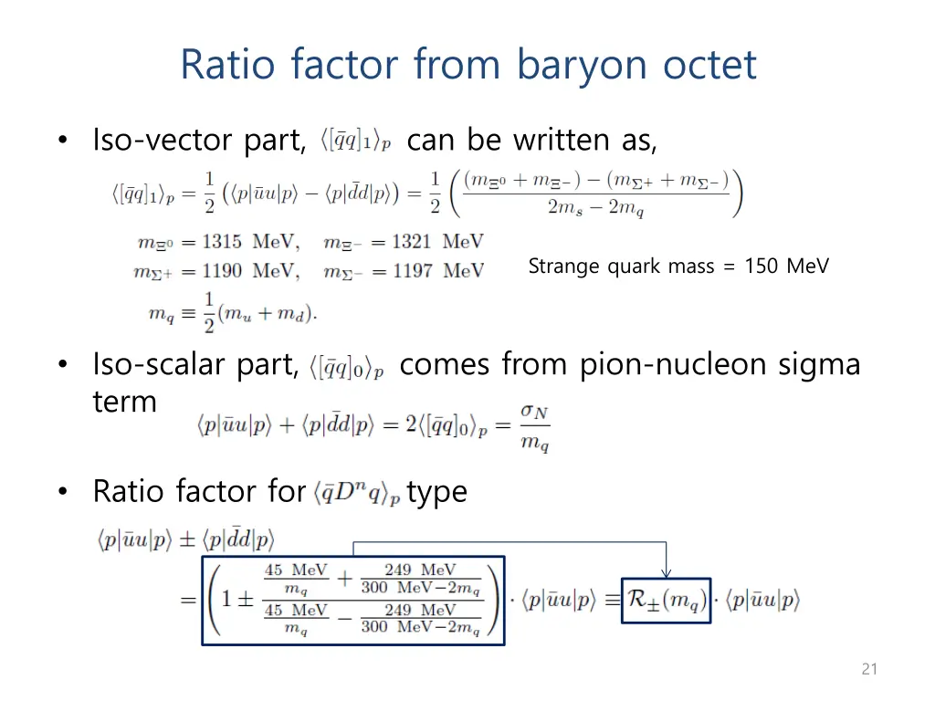 ratio factor from baryon octet 1