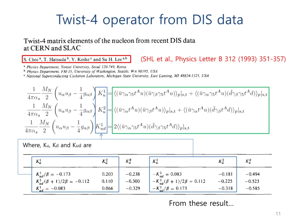 twist 4 operator from dis data