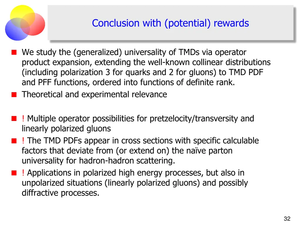 conclusion with potential rewards