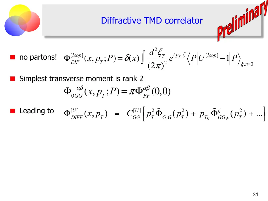 diffractive tmd correlator