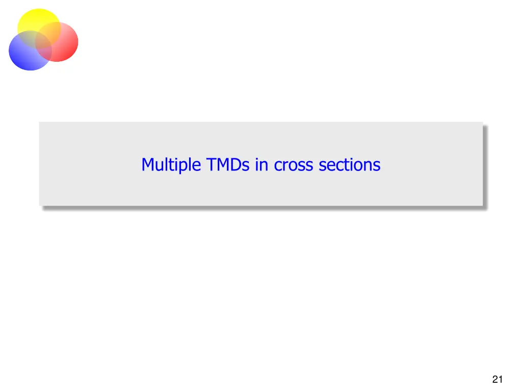 multiple tmds in cross sections