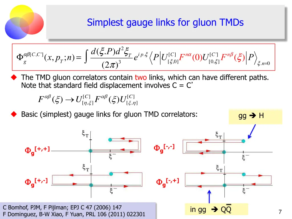 simplest gauge links for gluon tmds