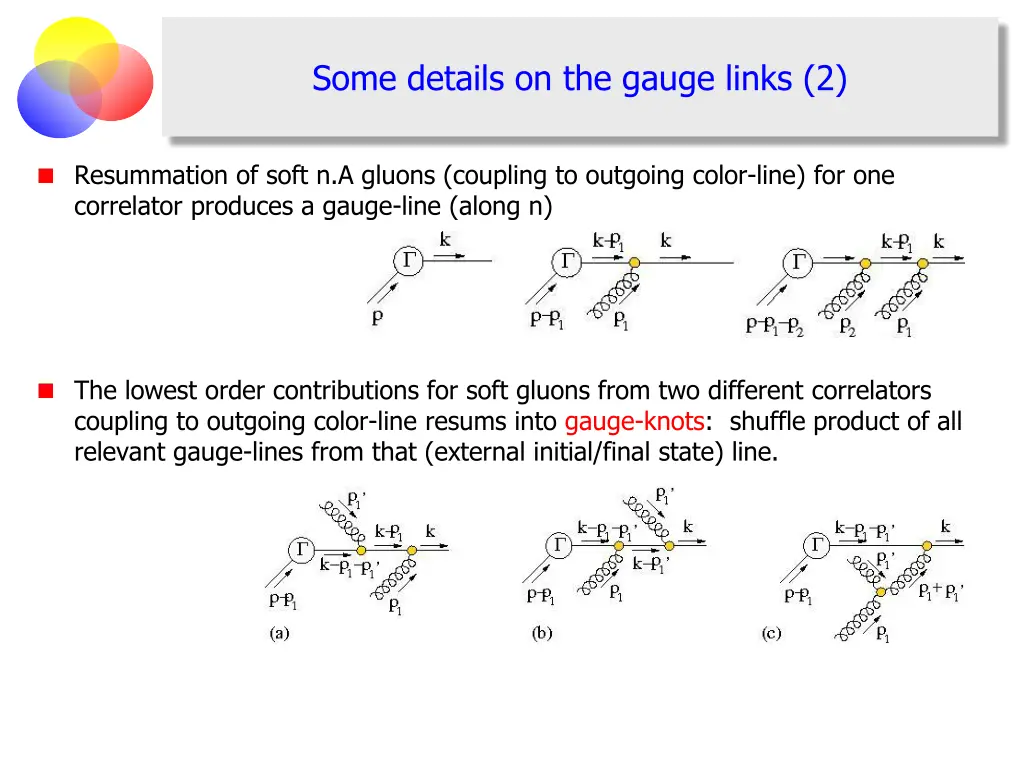 some details on the gauge links 2