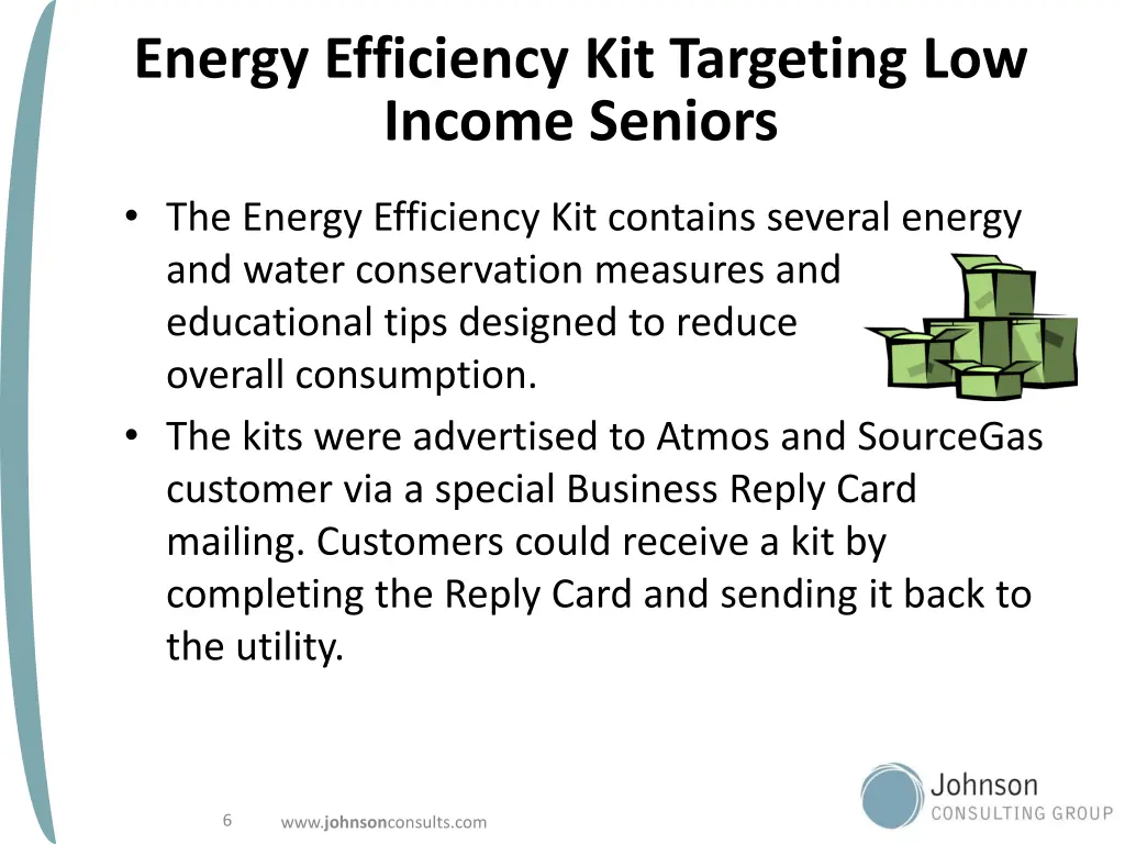 energy efficiency kit targeting low income seniors