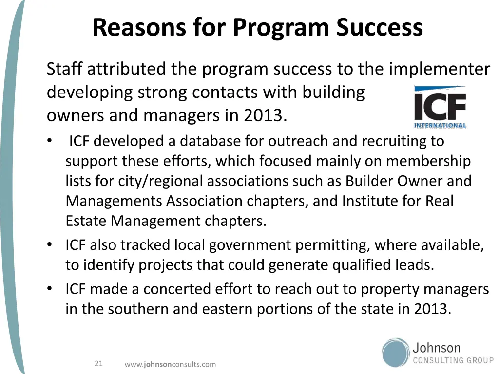 reasons for program success