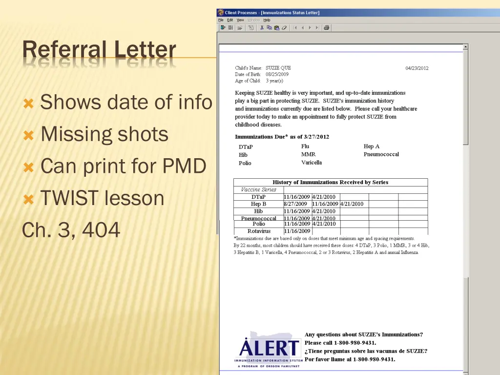 referral letter