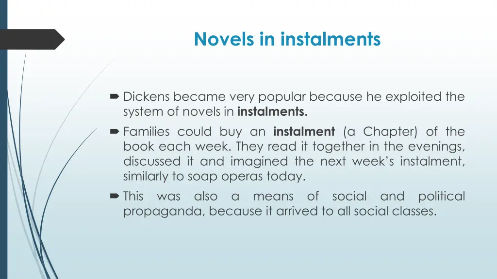 novels in instalments