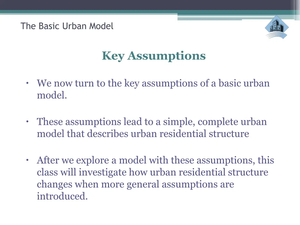 the basic urban model 10