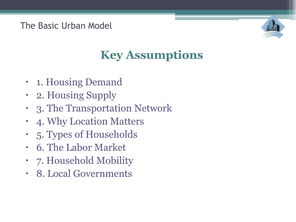 the basic urban model 11