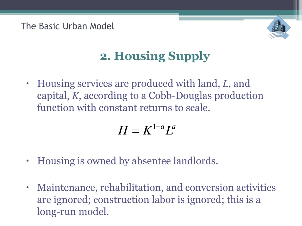 the basic urban model 13