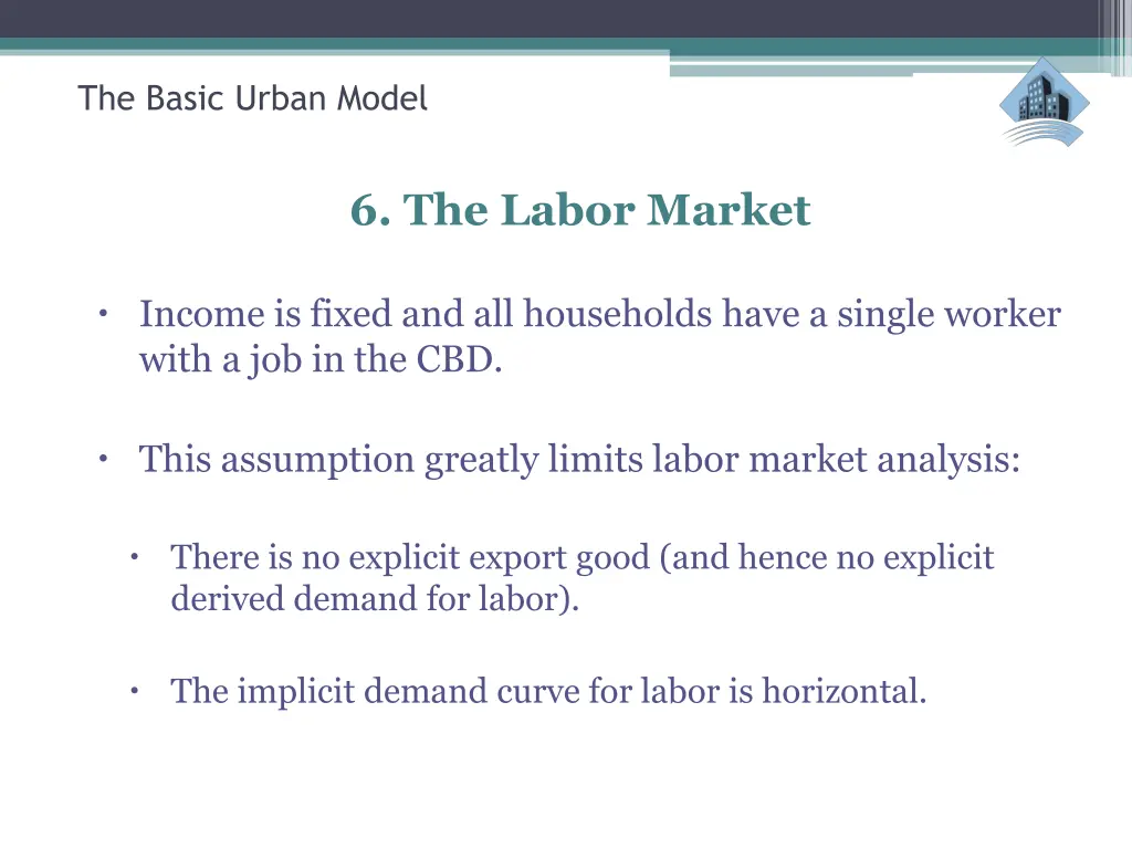 the basic urban model 17