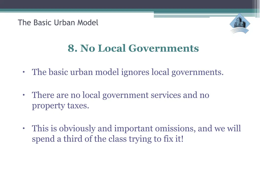 the basic urban model 19