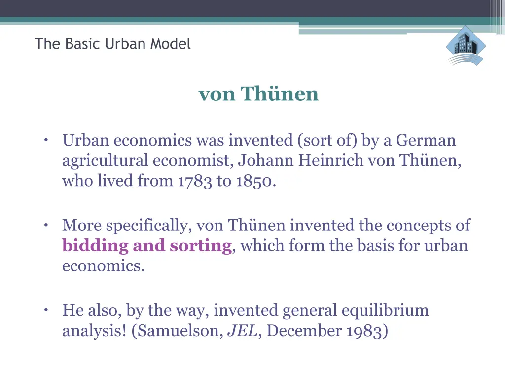 the basic urban model 2