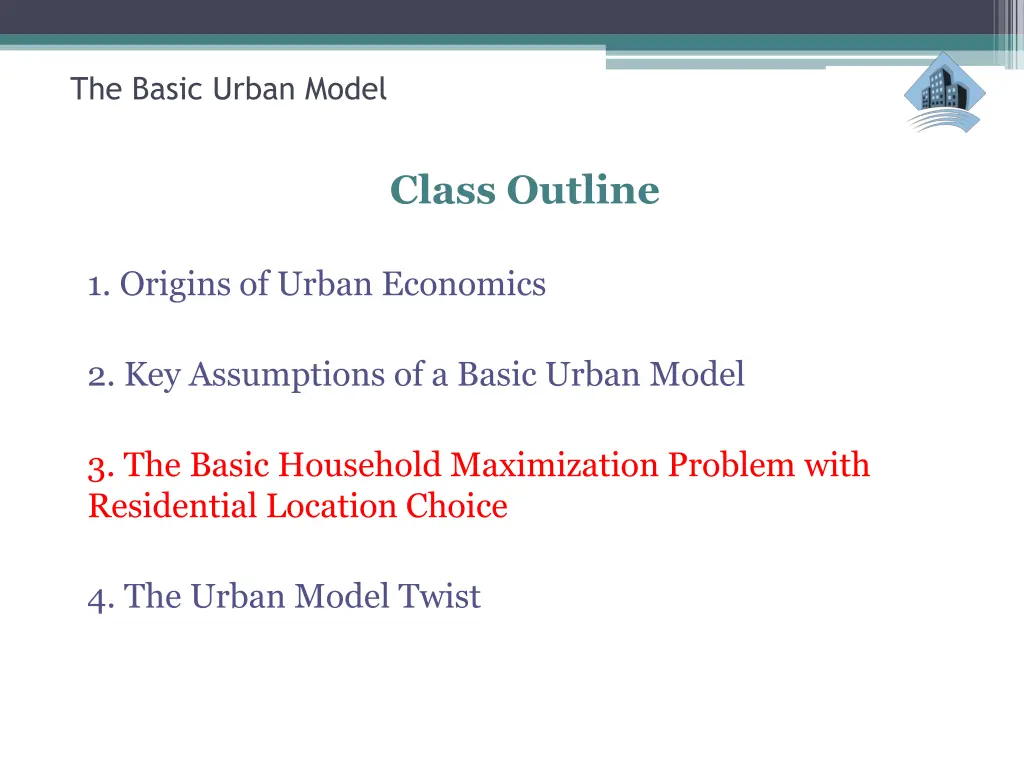 the basic urban model 20