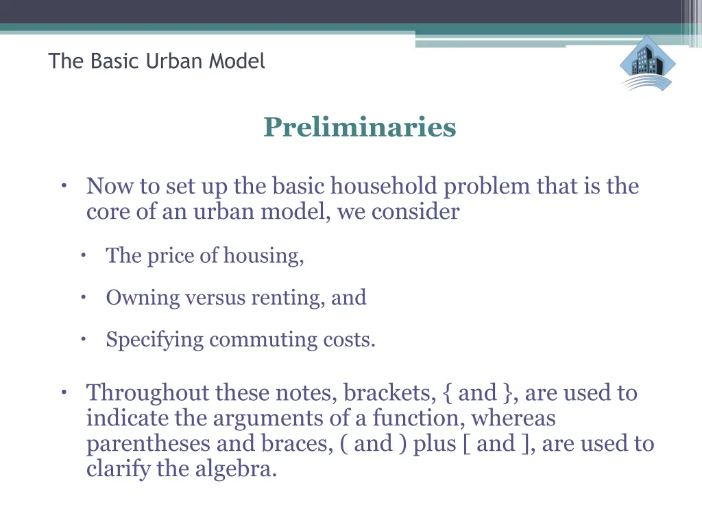 the basic urban model 21