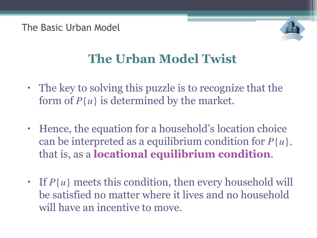 the basic urban model 33