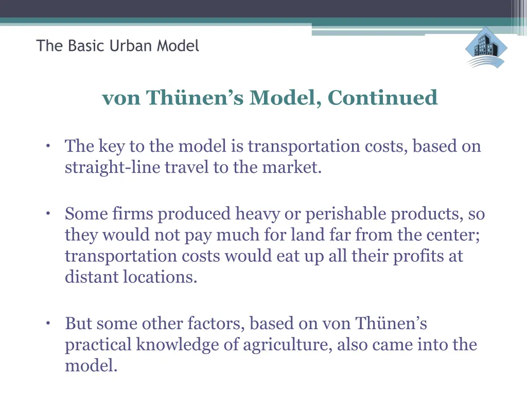 the basic urban model 4