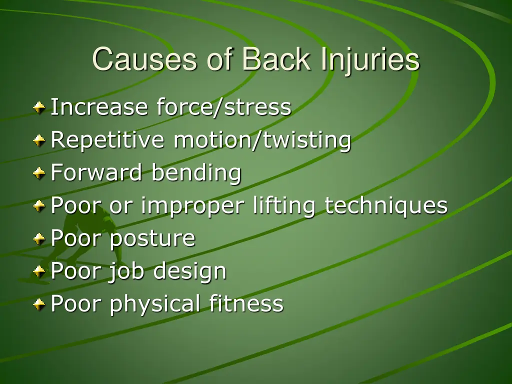 causes of back injuries