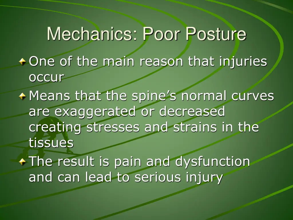 mechanics poor posture