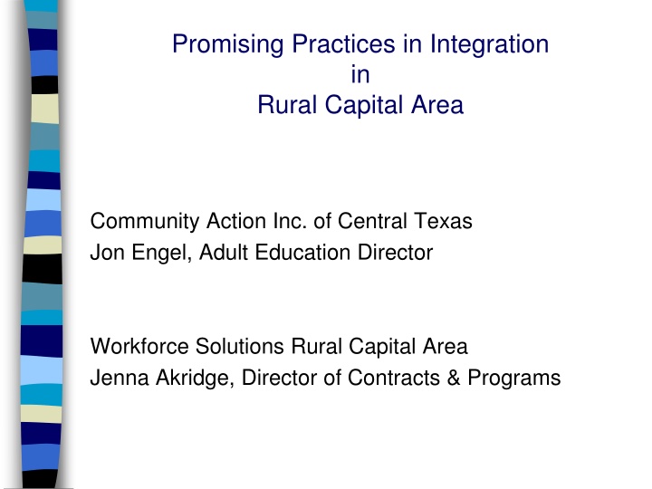 promising practices in integration in rural