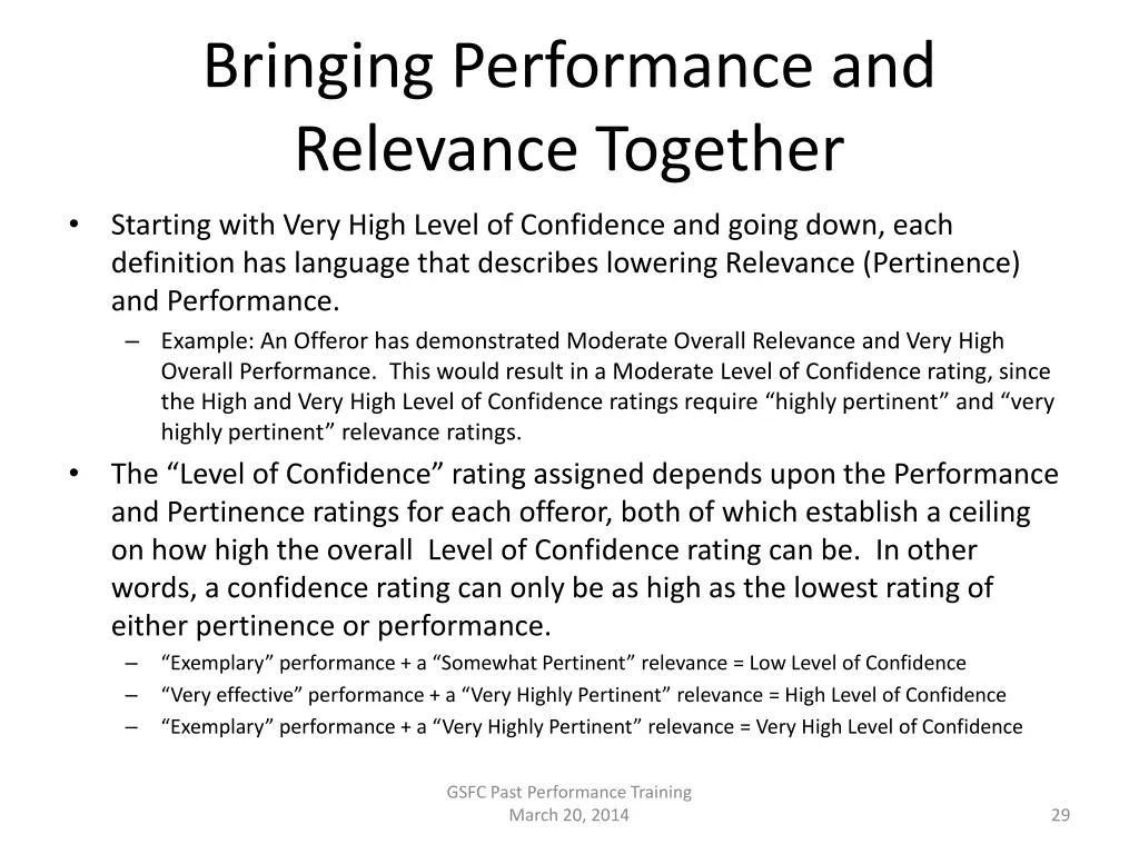 bringing performance and relevance together 1