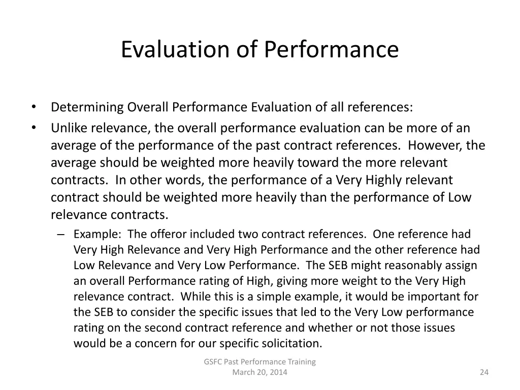 evaluation of performance 3