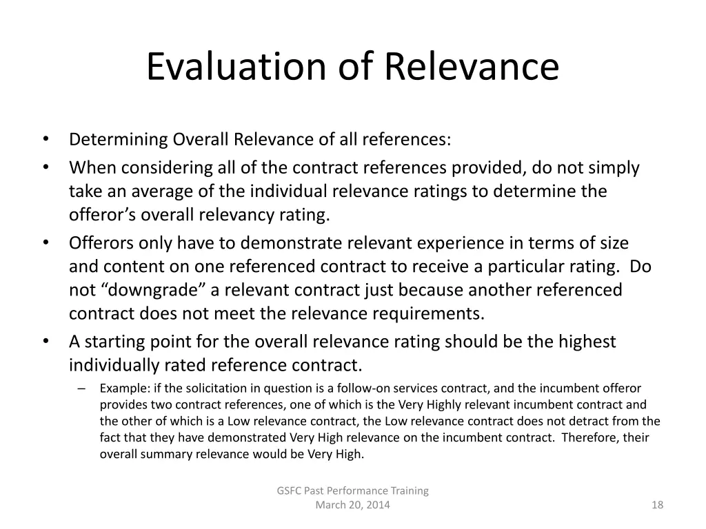 evaluation of relevance 3