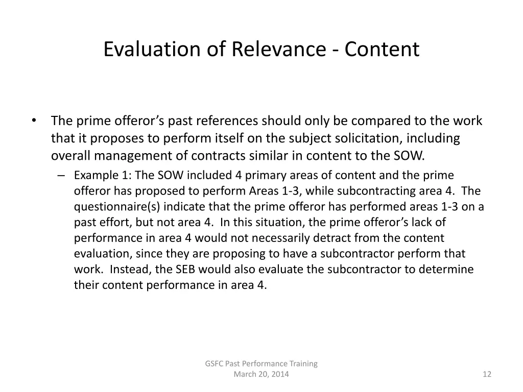 evaluation of relevance content 2