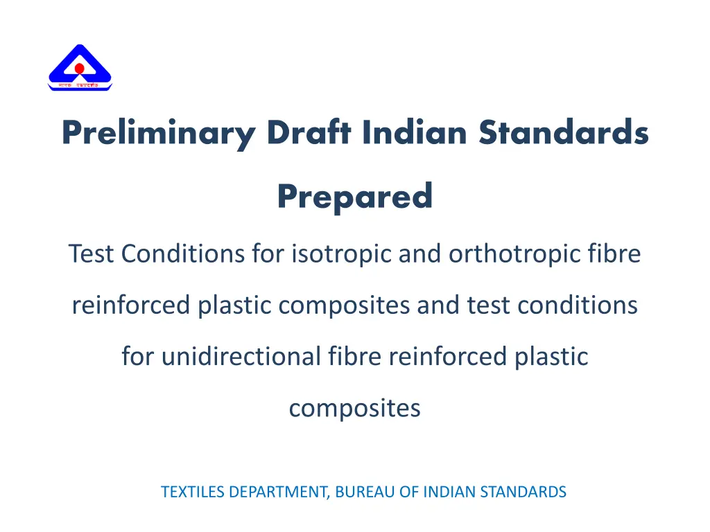 preliminary draft indian standards