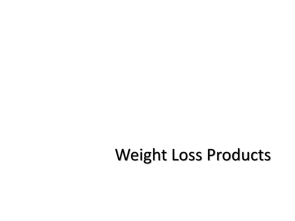 weight loss products