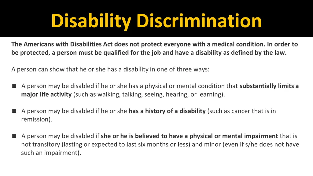 disability discrimination