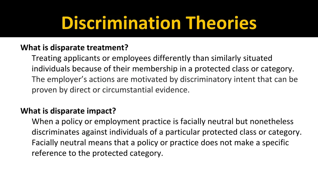 discrimination theories